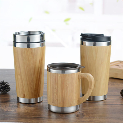 স্লাইড লক ঢাকনা সহ Bpa বিনামূল্যে 450ml ব্যাম্বু কফি কাপ ভ্রমণ করুন
